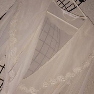 Vintage Y2K Victoria Secret Lingerie Long Sheer Gown S 2 4 Robe VS